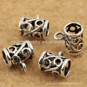 Vente en gros d'érable en argent sterling faisant l'ouverture Charms de style creux SEF019